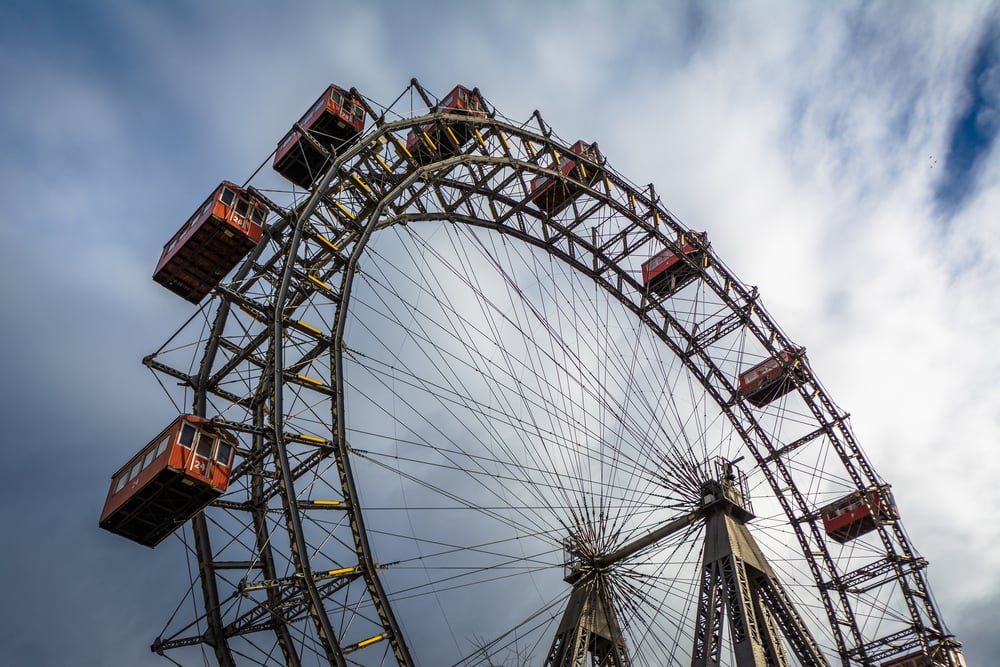 Ferris wheel at Prater, in Vienna, Austria.