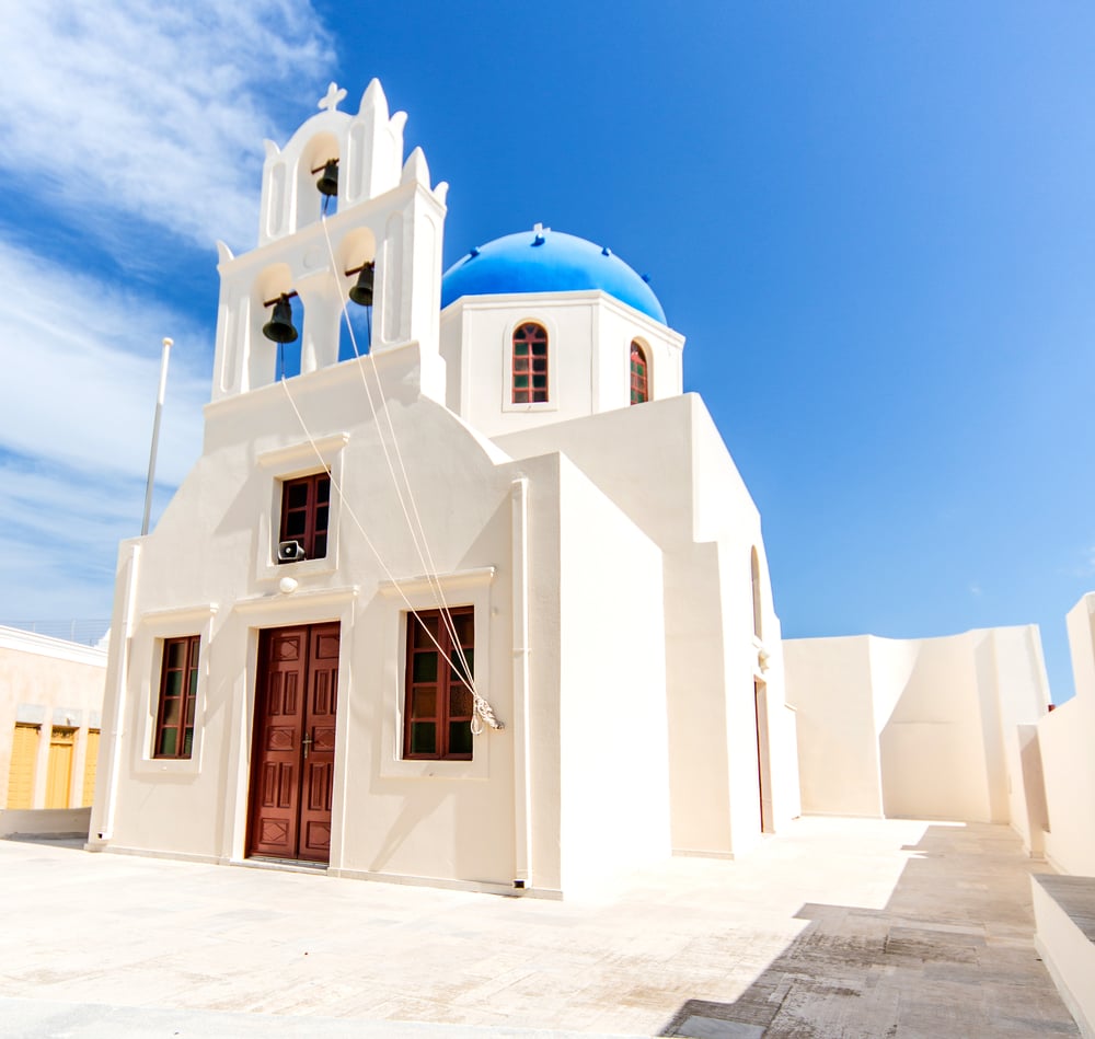 Greek church in the island of Santorini
