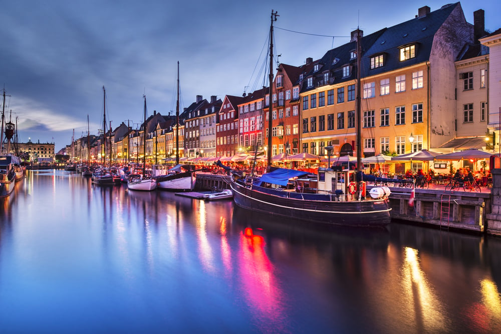 Nyhavn Canal in Copenhagen, Demark.