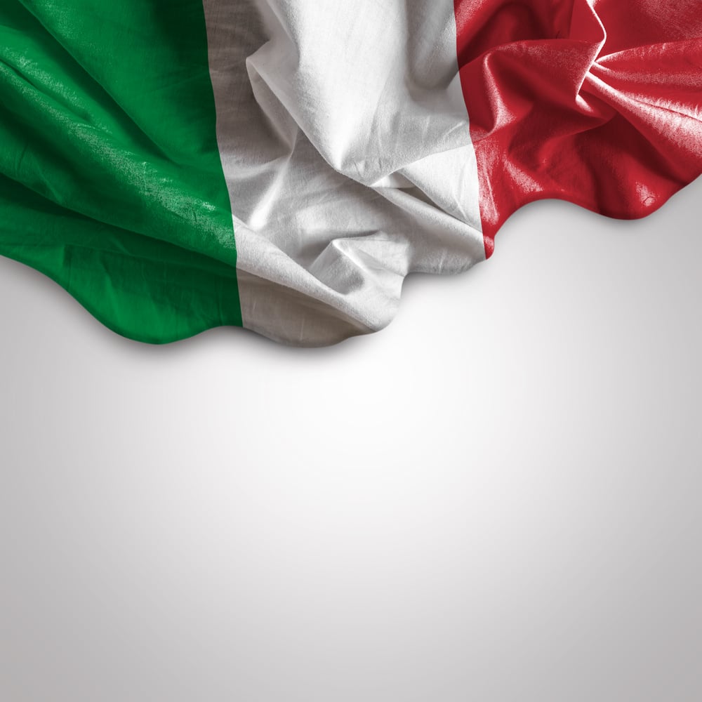 Waving flag of Italy, Europe