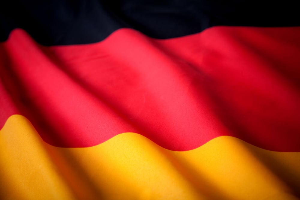 Picture of the German flag with wavy texture